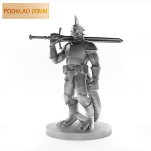 Figurka Rpg - Seria Potwory - Srebrny Półsmok - Podkład 25 Mm