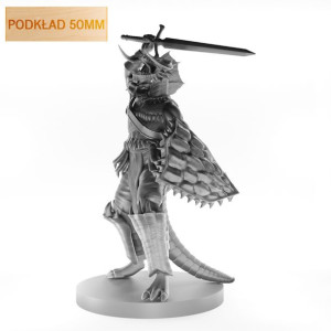 Figurka Rpg - Seria Potwory -  Czarny Półsmok - Podkład 50 Mm