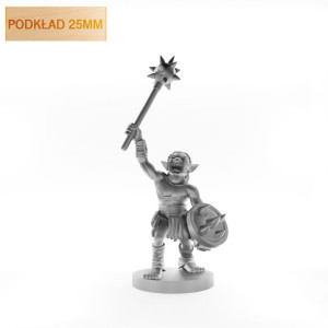 Figurka Rpg - Seria Potwory - Goblin Wojownik B - Podkład 25 Mm