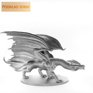 Figurka Rpg - Seria Potwory - Smok Metaliczny Miedziany A - Podkład 50 Mm
