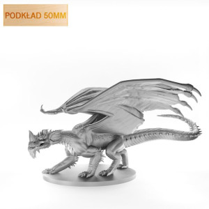 Figurka Rpg - Seria Potwory - Smok Chromatyczny Niebieski A - Podkład 50 Mm