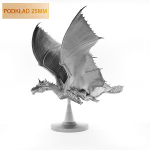 Figurka Rpg - Seria Potwory - Smoczątko Metaliczne Mosiężne B Podkład 25 Mm