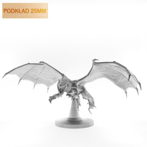 Figurka Rpg - Seria Potwory - Smoczątko Chromatyczne Białe B Podkład 25 Mm