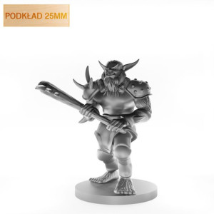 Figurka Rpg - Seria Potwory - Niedźwieżuk Z Maczugą - Podkład - 25 Mm