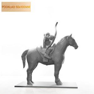 Figurka Rpg - Seria Potwory - Ork Na Koniu - Podkład 50X100 Mm