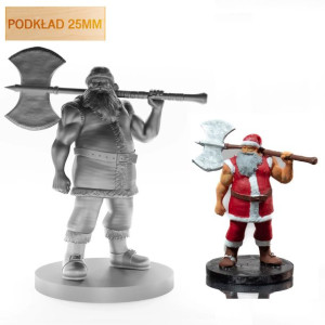 Figurka Rpg - Seria Humanoidy - Święty Mikołaj Barbarzyńca - Podkład 25 Mm