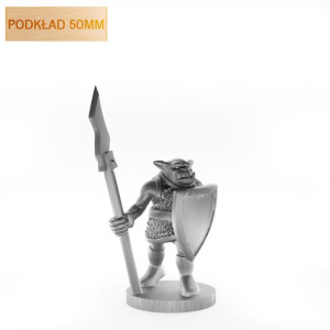 Figurka Rpg - Seria Humanoidy - Ork Strażnik B - Podkład 50 Mm