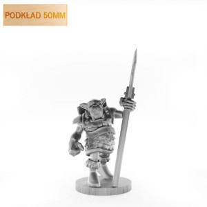 Figurka Rpg - Seria Humanoidy - Ork Strażnik A - Podkład 50 Mm