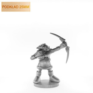 Figurka Rpg - Seria Humanoidy - Ork Łucznik B - Podkład 25 Mm
