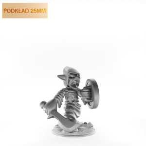 Figurka Rpg - Seria Humanoidy - Goblin Zakapturzony - Podkład 25 Mm