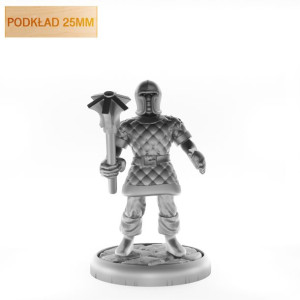 Figurka Rpg - Seria Humanoidy - Miejski Strażnik Buława - Podkład 25 Mm