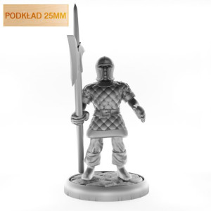 Figurka Rpg - Seria Humanoidy - Miejski Strażnik Glewia - Podkład 25 Mm