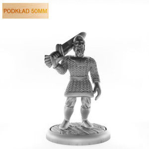 Figurka Rpg - Seria Humanoidy - Nordycki Wojownik B - Podkład 50 Mm