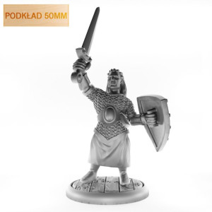 Figurka Rpg - Seria Humanoidy - Nordycki Wojownik A - Podkład 50 Mm