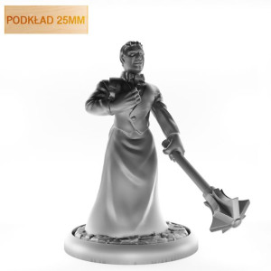 Figurka Rpg - Seria Humanoidy - Kleryk U Twych Drzwi - Podkład 25 Mm