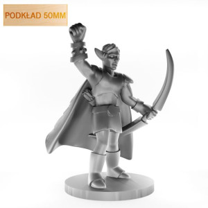 Figurka Rpg - Seria Humanoidy - Wysoki Elf Druid - Podkład 50 Mm