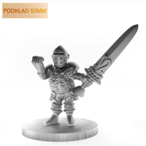 Figurka Rpg - Seria Humanoidy - Paladyn Niziołek - Podkład 50 Mm