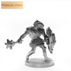 Figurka Rpg - Seria Humanoidy - Wojownik Smoków - Podkład 25 Mm