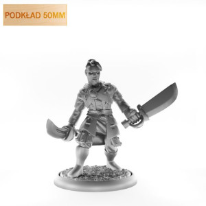 Figurka Rpg - Seria Humanoidy - Łowca Z Mieczami - Podkład 50 Mm