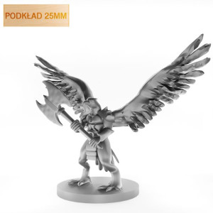 Figurka Rpg - Seria Humanoidy - Aarakocra Barbarzyńca - Podkład 25 Mm