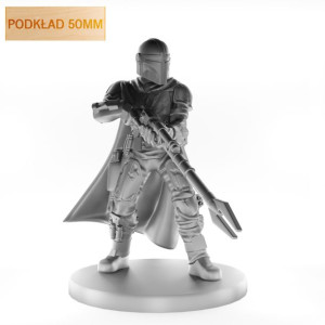 Figurka Rpg - Seria Humanoidy - Mandalorian Z Karabinem - Podkład 50 Mm