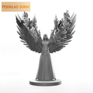 Figurka Rpg - Seria Humanoidy - Zaklinacz Ognia - Podkład 50 Mm
