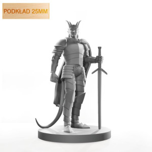 Figurka Rpg - Seria Humanoidy - Diaboliczny Paladyn - Podkład  25 Mm
