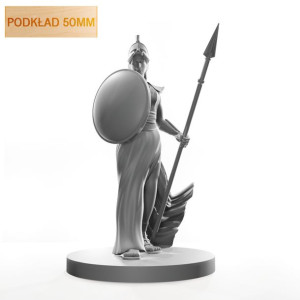 Figurka Rpg - Seria Humanoidy - Grecka Wojowniczka Peleryna - Podkład 50 Mm