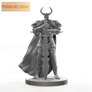 Figurka Rpg - Seria Humanoidy - Upadły Paladyn - Podkład 25 Mm