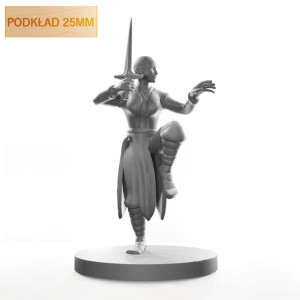 Figurka Rpg - Seria Humanoidy - Gotowy Do Walki Mnich - Podkład 25 Mm