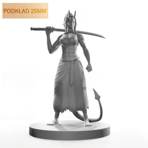 Figurka Rpg - Seria Humanoidy - Mnich Z Mieczem - Podkład 25 Mm