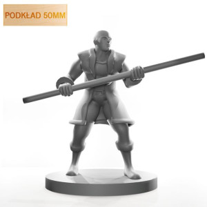Figurka Rpg - Seria Humanoidy - Pierwsza Misja Mnicha - Podkład 50 Mm