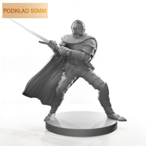 Figurka Rpg - Seria Humanoidy - Rycerz - Podkład 50 Mm