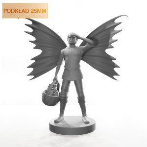 Figurka Rpg - Seria Humanoidy -  Wróżka Z Koszykiem - Podkład 25 Mm