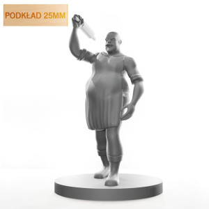 Figurka Rpg - Seria Humanoidy - Wkurzony Piekarz - Podkład 25 Mm