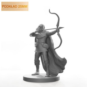 Figurka Rpg - Seria Humanoidy - Słynny Łowca - Podkład 25 Mm