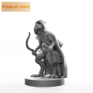 Figurka Rpg - Seria Humanoidy - Smoczy Łowca - Podkład 50 Mm