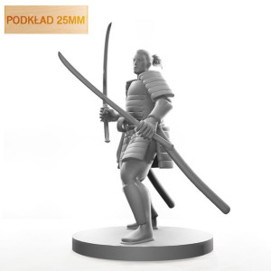 Figurka Rpg - Seria Humanoidy - Samuraj - Podkład 25 Mm