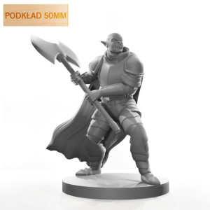 Figurka Rpg - Seria Humanoidy - Waleczny Ork - Podkład 50 Mm