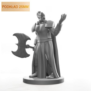Figurka Rpg - Seria Humanoidy - Półork Czarnoksiężnik - Podkład 25 Mm