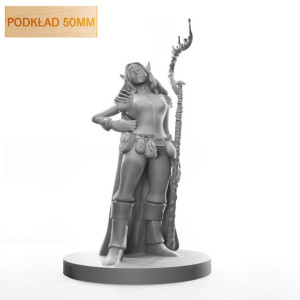 Figurka Rpg - Seria Humanoidy - Elficka Druidka - Podkład 50 Mm