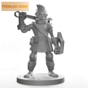 Figurka Rpg - Seria Humanoidy - Gnom Konstruktor - Podkład 50 Mm