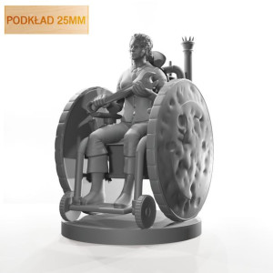 Figurka Rpg - Seria Humanoidy - Konstruktor Na Wózku - Podkład 25 Mm