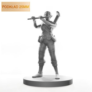 Figurka Rpg - Seria Humanoidy - Elficki Flecista - Podkład 25 Mm