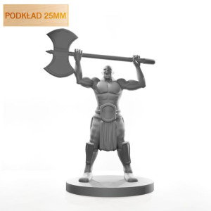Figurka Rpg - Seria Humanoidy - Wściekły Barbarzyńca - Podkład 25 Mm