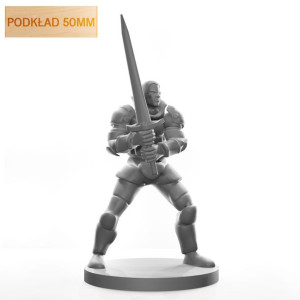 Figurka Rpg - Seria Humanoidy - Elficki Wojownik - Podkład 50 Mm
