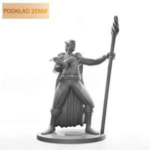 Figurka Rpg - Seria Humanoidy - Elficki Mag- Podkład 25 Mm