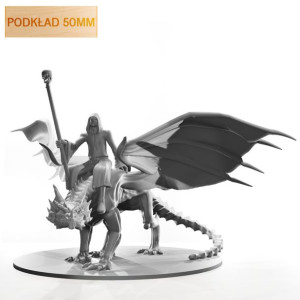 Figurka Rpg - Seria Humanoidy - Nekromanta Na Smoku - Podkład 50 Mm