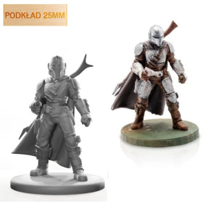Figurka Rpg - Seria Humanoidy - Mandalorian - Podkład 25 Mm
