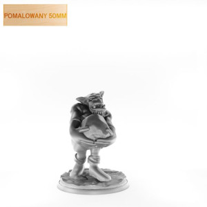Figurka Rpg - Seria Humanoidy - Ork Z Kamieniem - Pomalowany 50 Mm